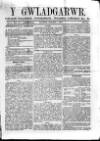 Y Gwladgarwr Saturday 17 September 1859 Page 1