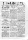 Y Gwladgarwr Saturday 21 May 1859 Page 1