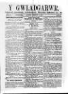 Y Gwladgarwr Saturday 11 June 1859 Page 1