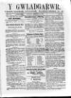 Y Gwladgarwr Saturday 25 June 1859 Page 1