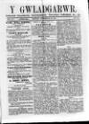 Y Gwladgarwr Saturday 30 July 1859 Page 1