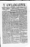 Y Gwladgarwr Saturday 28 January 1860 Page 1
