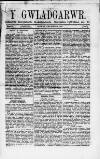 Y Gwladgarwr Saturday 04 February 1860 Page 1