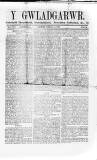 Y Gwladgarwr Saturday 14 April 1860 Page 1