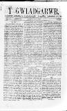 Y Gwladgarwr Saturday 05 May 1860 Page 1