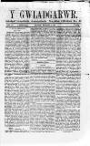 Y Gwladgarwr Saturday 02 June 1860 Page 1