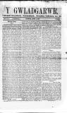 Y Gwladgarwr Saturday 04 August 1860 Page 1