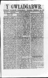 Y Gwladgarwr Saturday 20 October 1860 Page 1