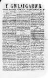 Y Gwladgarwr Saturday 10 November 1860 Page 1