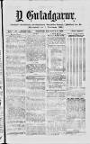 Y Gwladgarwr Saturday 08 December 1866 Page 1