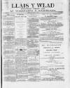Llais Y Wlad Friday 07 April 1876 Page 1