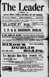 Dublin Leader Saturday 03 October 1908 Page 1