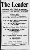 Dublin Leader Saturday 08 March 1919 Page 1
