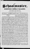 Schoolmaster and Edinburgh Weekly Magazine Saturday 04 August 1832 Page 1
