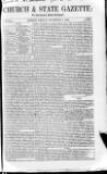 Church & State Gazette (London) Friday 02 November 1849 Page 1