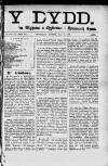 Y Dydd Friday 17 May 1889 Page 1