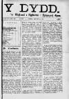 Y Dydd Friday 14 June 1889 Page 1