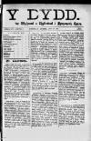 Y Dydd Friday 30 August 1889 Page 1