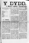 Y Dydd Friday 13 February 1891 Page 1