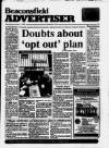 Beaconsfield Advertiser Wednesday 07 November 1990 Page 1