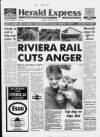 Torbay Express and South Devon Echo Monday 13 January 1992 Page 1