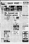 Liverpool Daily Post (Welsh Edition) Thursday 21 February 1980 Page 1