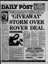 Liverpool Daily Post (Welsh Edition) Wednesday 30 March 1988 Page 1