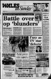 Wales on Sunday Sunday 11 June 1989 Page 1