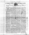 Coventry Standard Monday 25 May 1772 Page 1