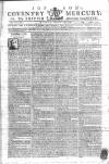 Coventry Standard Monday 14 December 1778 Page 1