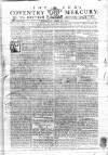 Coventry Standard Monday 18 October 1779 Page 1
