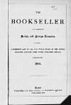 Bookseller Friday 01 January 1858 Page 1