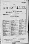 Bookseller Saturday 04 April 1891 Page 1