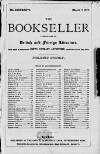 Bookseller Wednesday 07 March 1894 Page 1