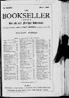 Bookseller Tuesday 07 May 1907 Page 1