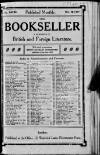 Bookseller Friday 11 October 1907 Page 1