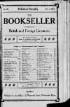 Bookseller Friday 08 November 1907 Page 1