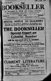 Bookseller Tuesday 01 July 1919 Page 1