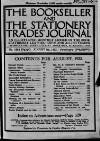 Bookseller Thursday 09 August 1923 Page 1