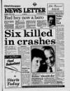 Belfast News-Letter Thursday 06 July 1989 Page 1