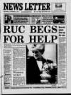 Belfast News-Letter Wednesday 09 September 1992 Page 1