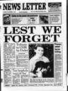 Belfast News-Letter Monday 02 November 1992 Page 1