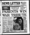 Belfast News-Letter Monday 20 September 1993 Page 1