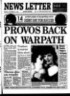 Belfast News-Letter Monday 27 December 1993 Page 1