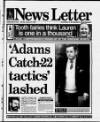 Belfast News-Letter Monday 31 January 2000 Page 1