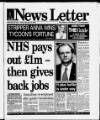 Belfast News-Letter Friday 29 September 2000 Page 1