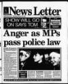 Belfast News-Letter Wednesday 22 November 2000 Page 1