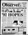 Wigan Observer and District Advertiser Thursday 02 January 1992 Page 1