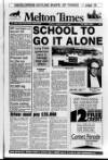 Melton Mowbray Times and Vale of Belvoir Gazette Friday 20 January 1989 Page 1