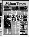 Melton Mowbray Times and Vale of Belvoir Gazette Thursday 16 November 1995 Page 1